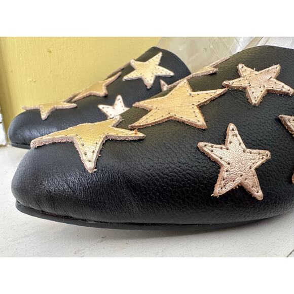 Silvia Cobos SALLY Flat Mule Black Ankle Wrap with Stars sz 39 = US sz 8.5 - Picture 5 of 16